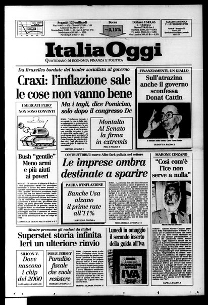 Italia oggi : quotidiano di economia finanza e politica